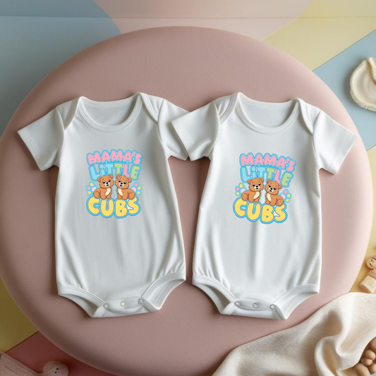 Mama’s Little Cubs Baby Twin Romper - Unisex