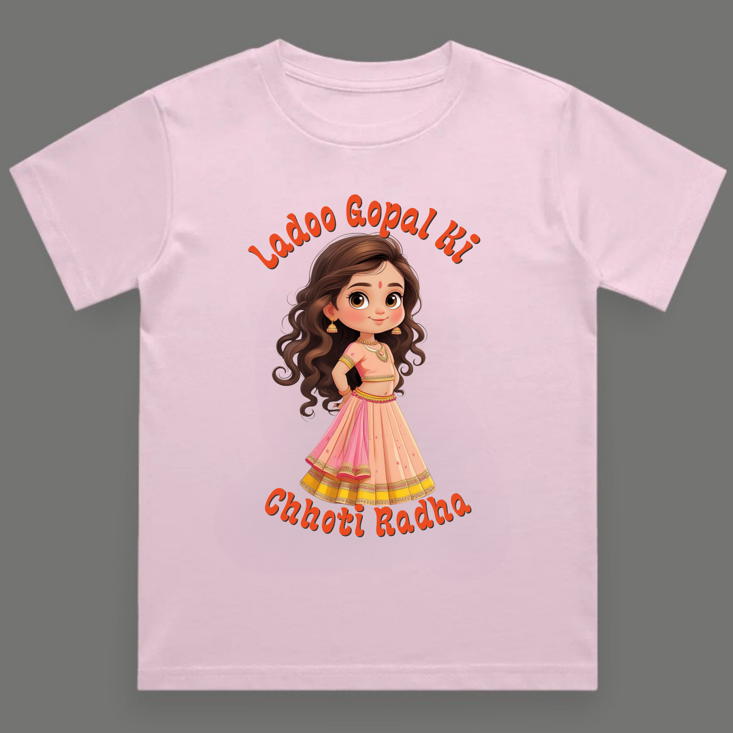 Ladoo Gopal Ki Chhoti Radha - Crew Neck T-Shirt