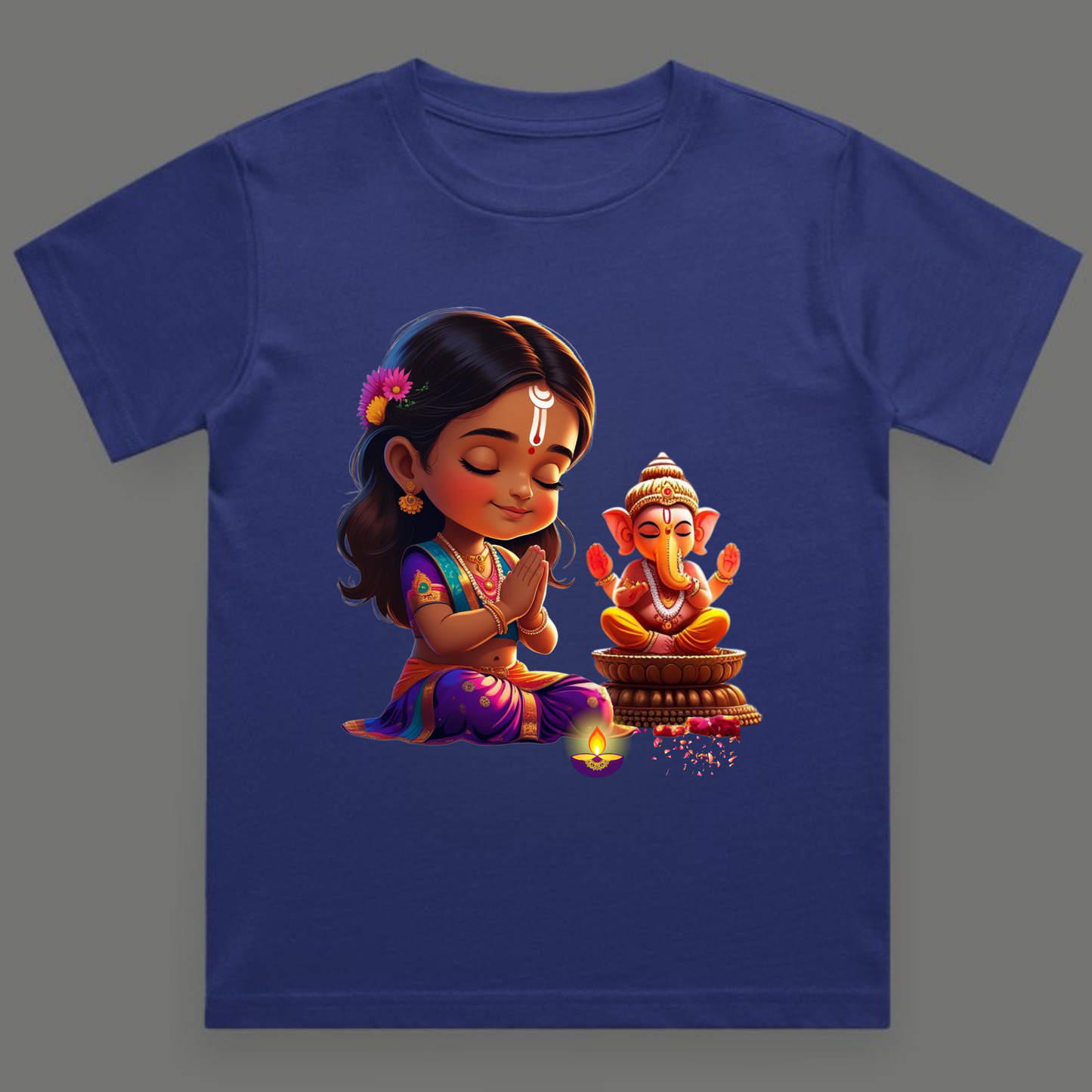 Ganesh Chaturthi T-shirt - Girl's Crew Neck T-Shirt