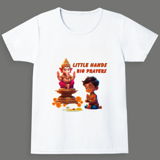 Little Hands, Big Prayers - Crew Neck T-Shirt