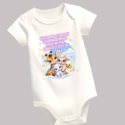 👶 Adorable Baby Romper – Soft Cotton | Cute Printed Design | Perfect Welcome Home Outfit (Unisex)