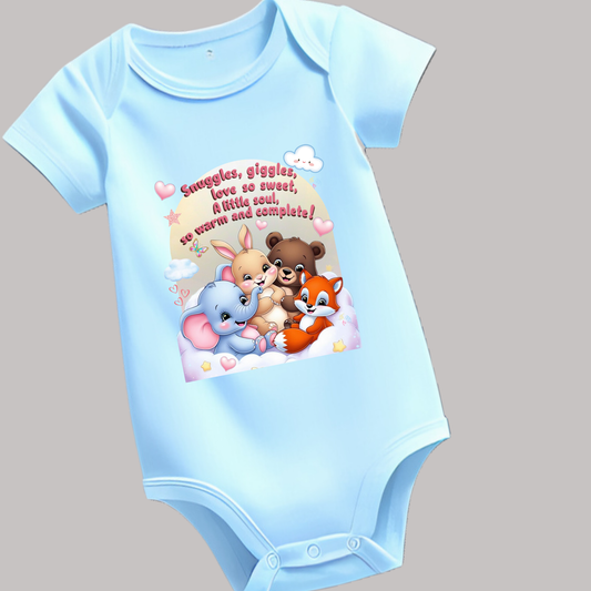 👶 Adorable Baby Romper – Soft Cotton | Cute Printed Design | Perfect Welcome Home Outfit (Unisex)