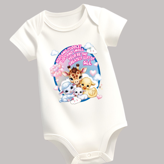 👶 Adorable Baby Romper – Soft Cotton | Cute Printed Design | Perfect Welcome Home Outfit (Unisex)