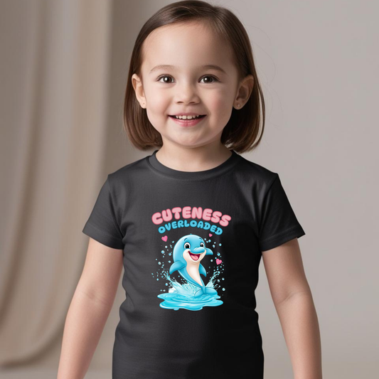 Cuteness Overloaded T-Shirt – Adorable Dolphin Tee for Babies & Kids