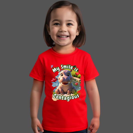 My Smile is Contagious - Baby T-Shirt - Girls