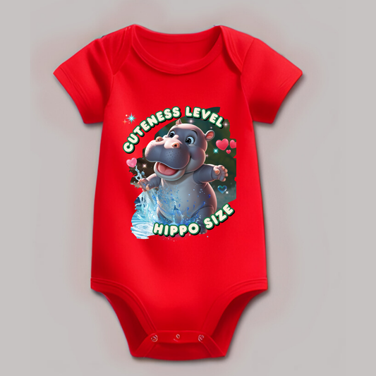 Cuteness Level: Hippo Size - Unisex Baby Romper