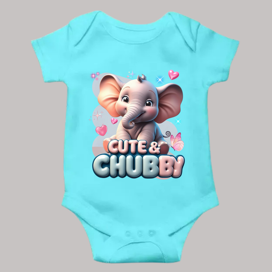Cute and Chubby - Baby Elephant Romper | 100% Cotton | Made in India