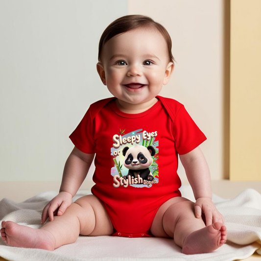 Sleepy Eyes or Stylish Disguise - Panda design - Unisex Baby Romper
