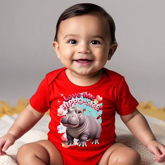 Love Me, Hippo-Size - Baby Romper | 100% Cotton | Made in India