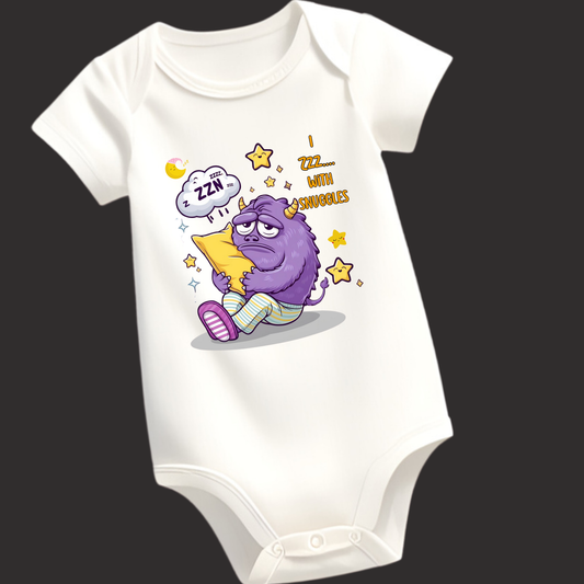 I Zzz.... with Snuggles – Cozy Baby Romper ( unisex)