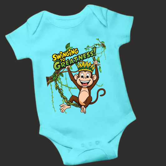 Swinging to Greatness – Motivational Baby Romper for Little Stars