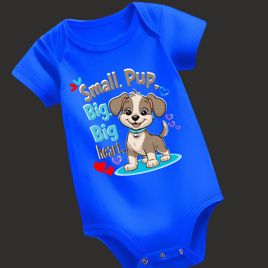 Small Pup, Big Big Heart – Cuddly Romper for Baby Dog Lovers