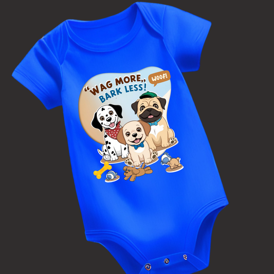 Wag More, Bark Less – Adorable Romper for Baby Dog Lovers
