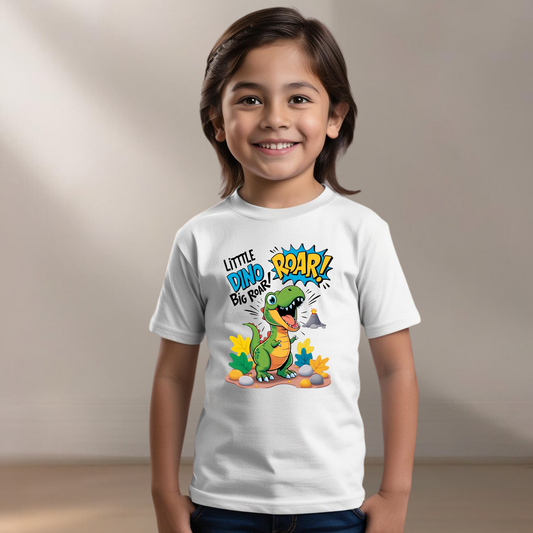 Baby Dinosaur Romper - 'Little Dino' Design | Soft Cotton Toddler T-Shirt
