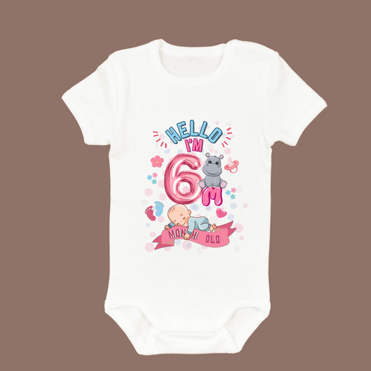 Adorable Baby Milestone Rompers | 6 Months old | Soft & Comfy Cotton