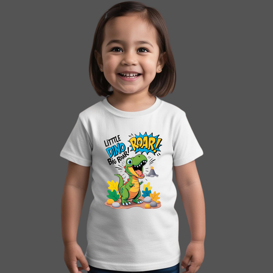 Baby Dinosaur Romper - 'Little Dino' Design | Soft Cotton Toddler T-Shirt