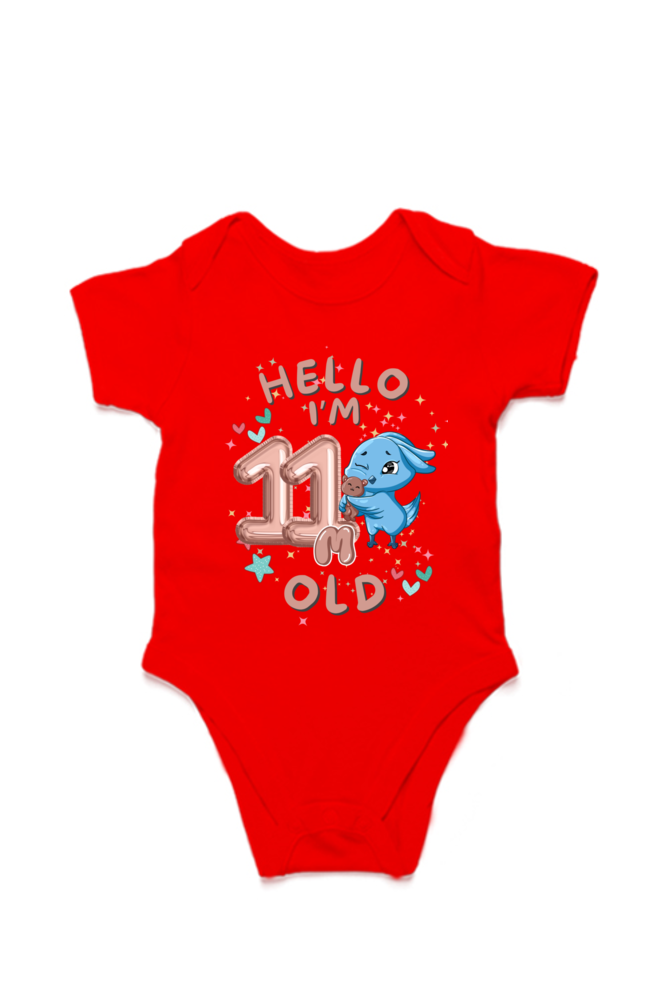 Adorable Baby Milestone Rompers | 11 months old |  Soft & Comfy Cotton - Unisex