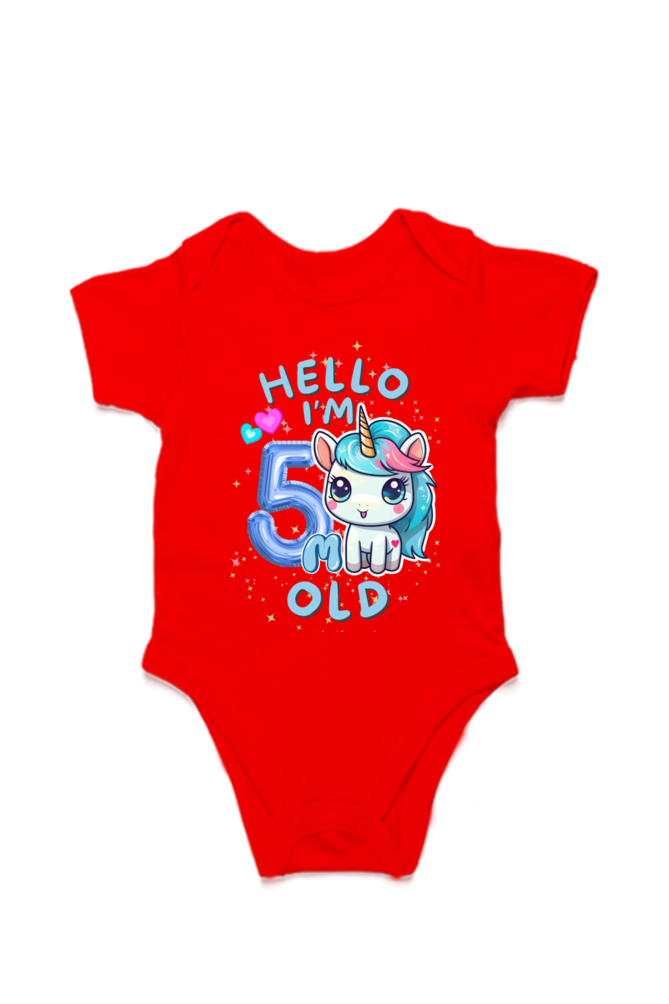 Adorable Baby Milestone Rompers | 5 month old | Soft & Comfy Cotton