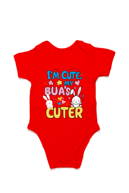 Adorable Bua-Themed Cotton Baby Romper – Custom-Made for Comfort and Style