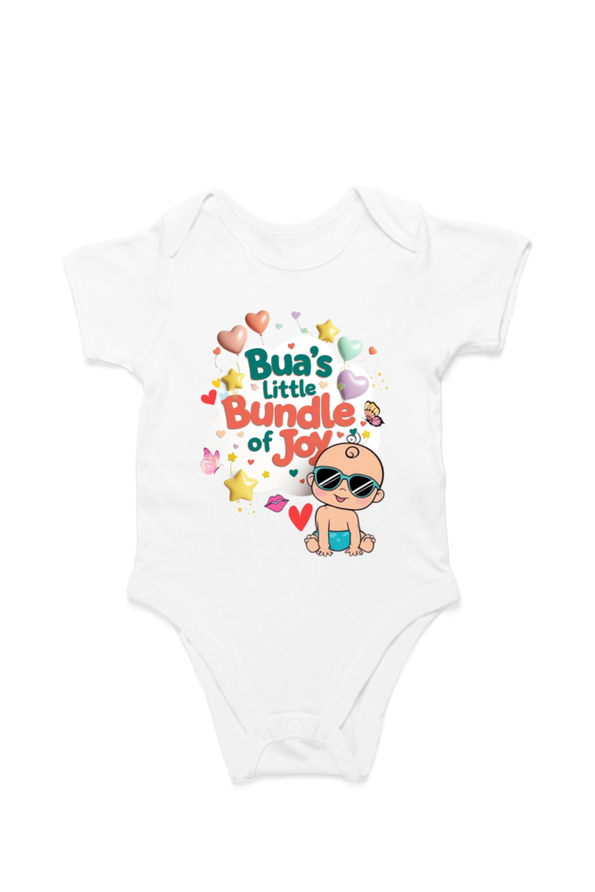 Adorable Bua-Themed Cotton Baby Romper – Custom-Made for Comfort and Style