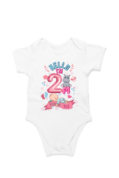 Adorable Baby Milestone Rompers | 2 months old |  Soft & Comfy Cotton