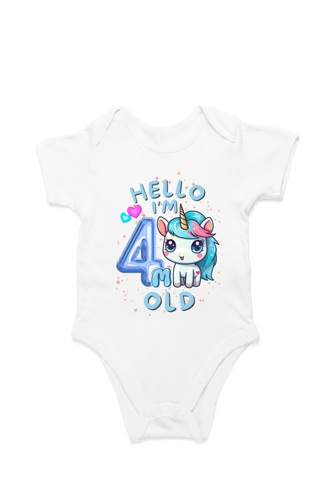 Adorable Baby Milestone Rompers | 4 month old | Soft & Comfy Cotton