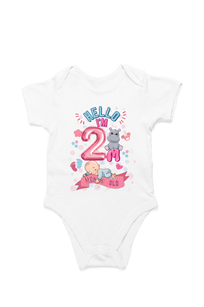 Adorable Baby Milestone Rompers | 2 months old |  Soft & Comfy Cotton