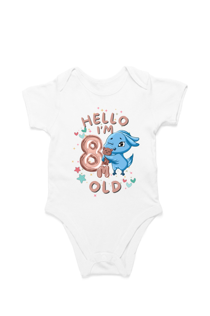 Adorable Baby Milestone Rompers | 8 months old | Soft & Comfy Cotton