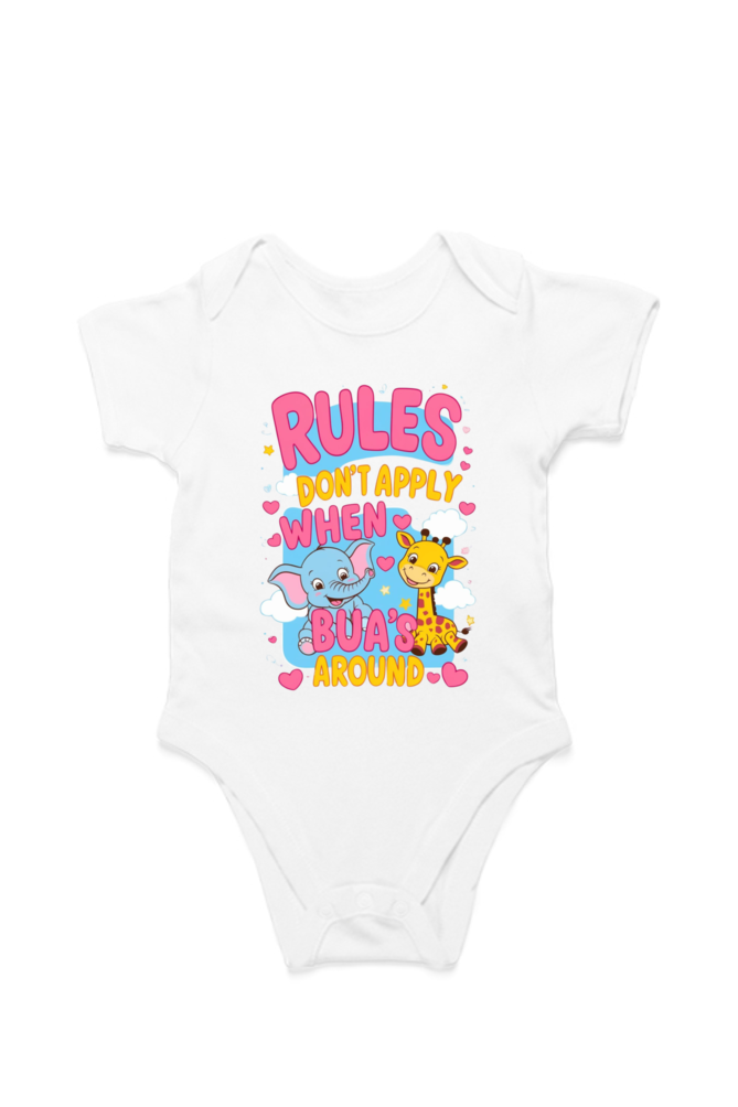 Adorable Bua-Themed Cotton Baby Romper – Custom-Made for Comfort and Style