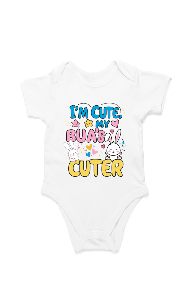 Adorable Bua-Themed Cotton Baby Romper – Custom-Made for Comfort and Style