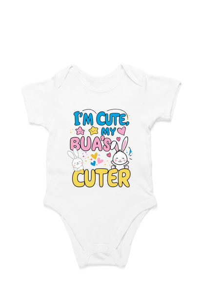 Adorable Bua-Themed Cotton Baby Romper – Custom-Made for Comfort and Style
