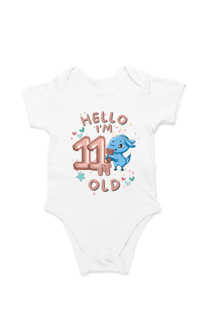 Adorable Baby Milestone Rompers | 11 months old |  Soft & Comfy Cotton - Unisex