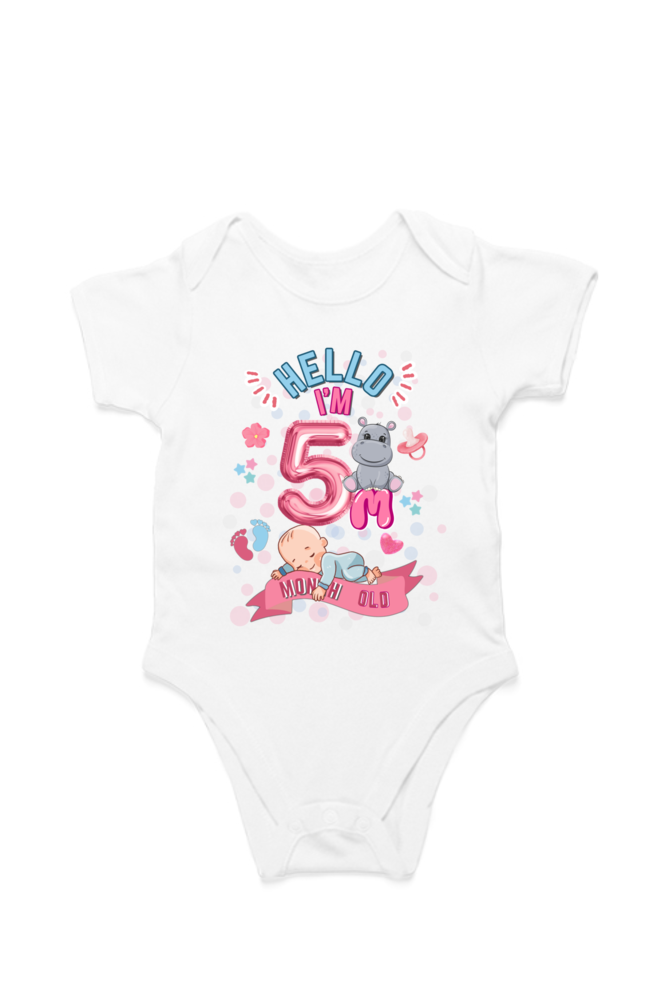 Adorable Baby Milestone Rompers | 5 Months old | Soft & Comfy Cotton
