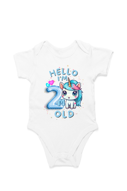 Adorable Baby Milestone Rompers | 2 month old | Soft & Comfy Cotton