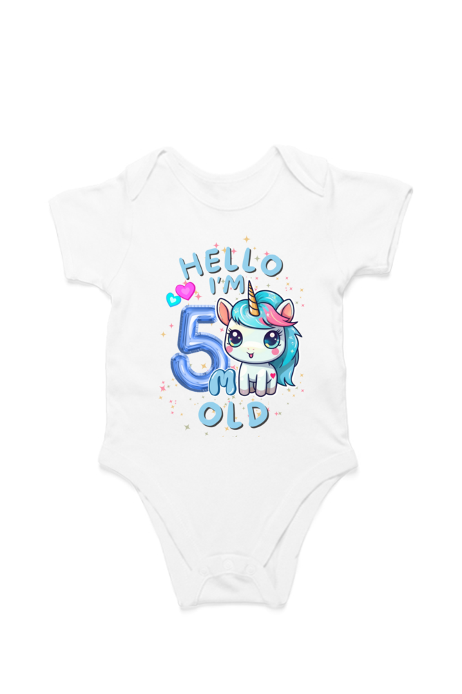 Adorable Baby Milestone Rompers | 5 month old | Soft & Comfy Cotton