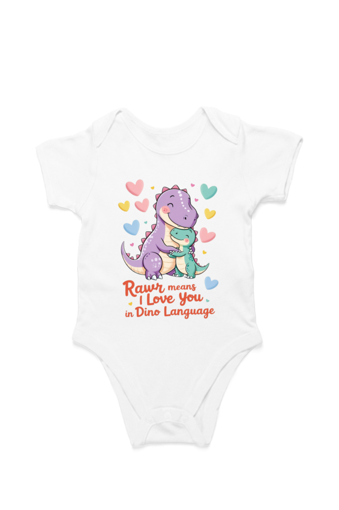 Baby Dinosaur Romper - 'Dino-Mite Baby' Design | Soft Cotton Toddler T-Shirt (Unisex)