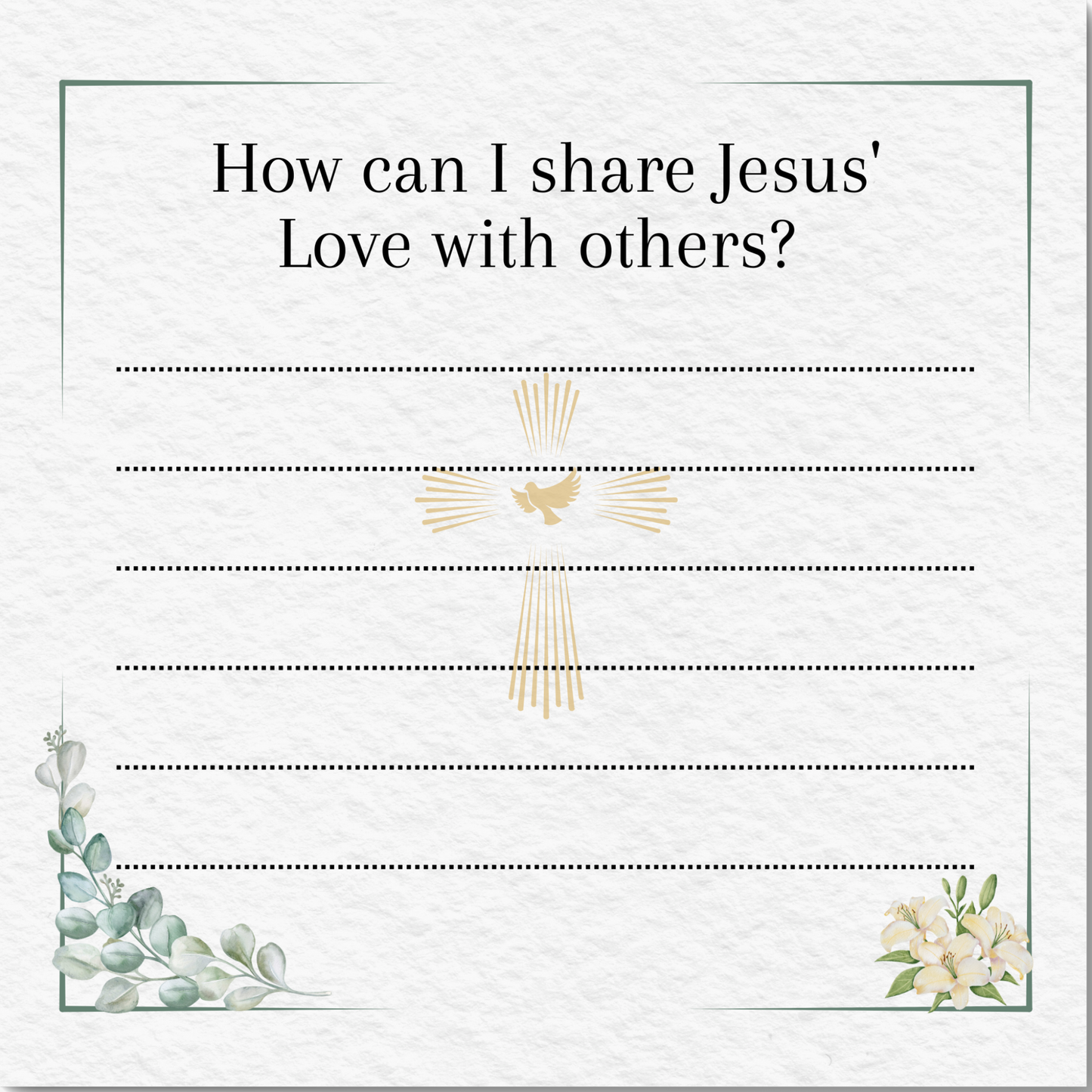 First Holy Communion Journal – Softcover Keepsake (8 x 8”, 30 Pages)