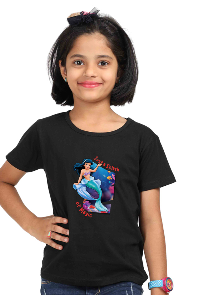 Just a Splash of Magic" Toddler T-Shirt (Ocean Mermaid Theme, 0-5 Years)