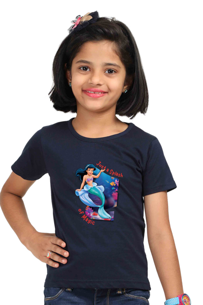 Just a Splash of Magic" Toddler T-Shirt (Ocean Mermaid Theme, 0-5 Years)