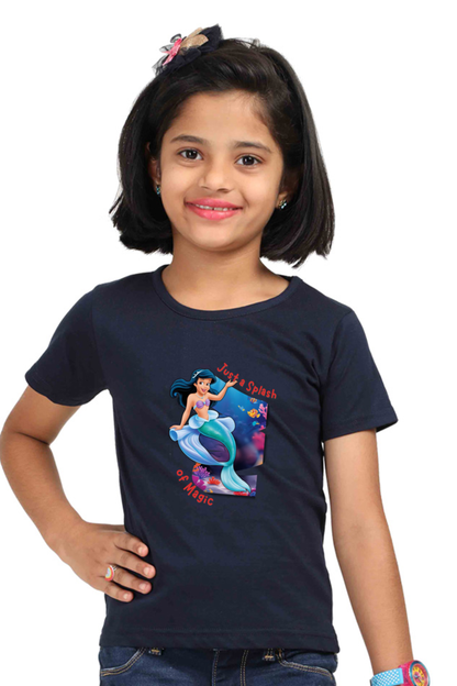 Just a Splash of Magic" Toddler T-Shirt (Ocean Mermaid Theme, 0-5 Years)