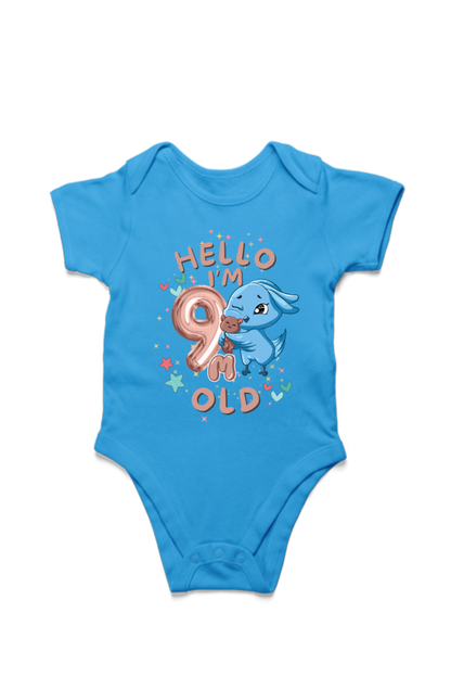 Adorable Baby Milestone Rompers | 9 months old |  Soft & Comfy Cotton