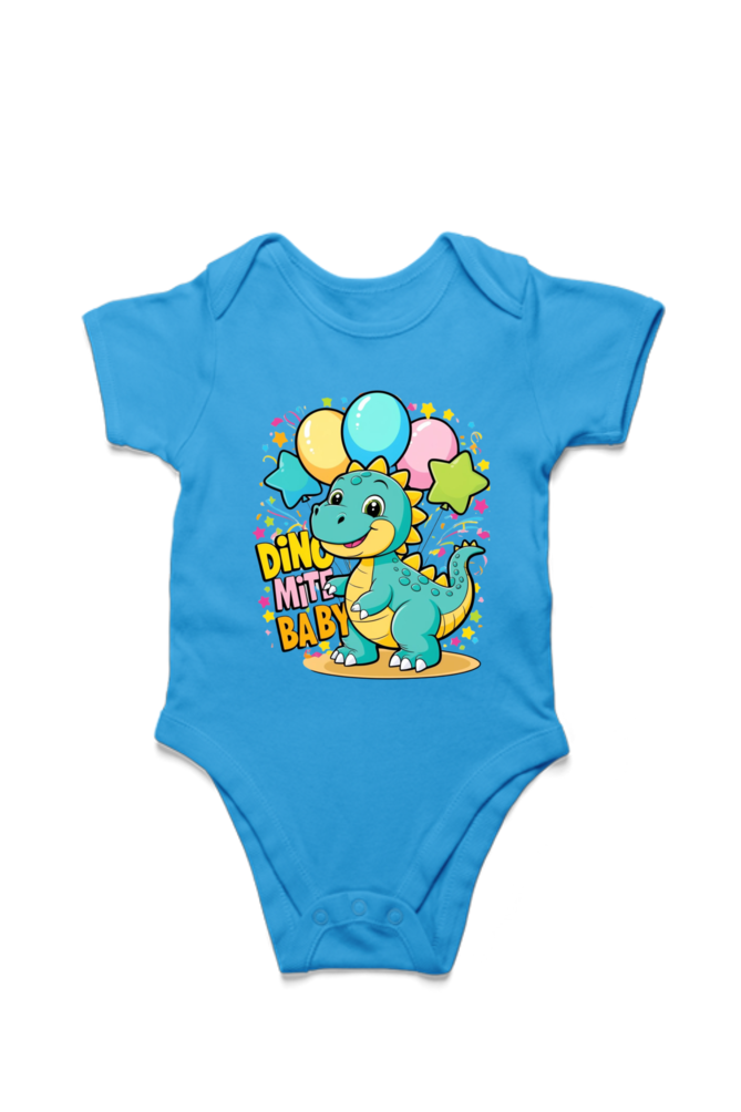 Baby Dinosaur Romper - 'Dino-Mite Baby' Design | Soft Cotton Toddler T-Shirt (Unisex)