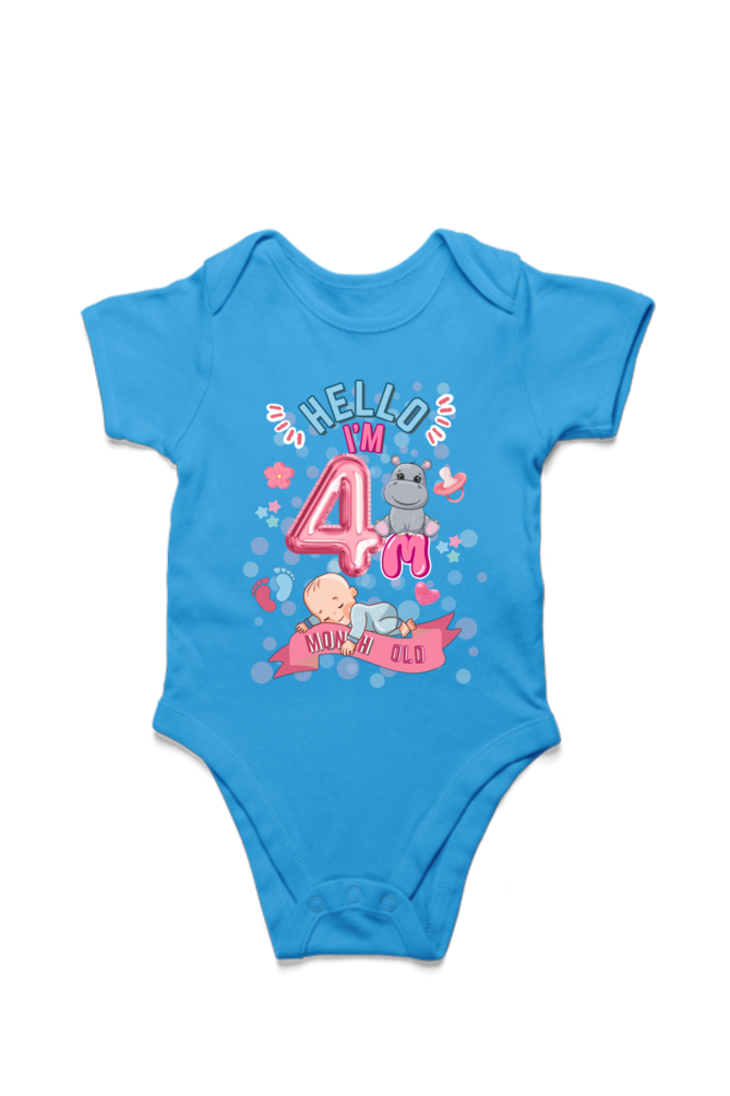 Adorable Baby Milestone Rompers | 4 Months Old | Soft & Comfy Cotton