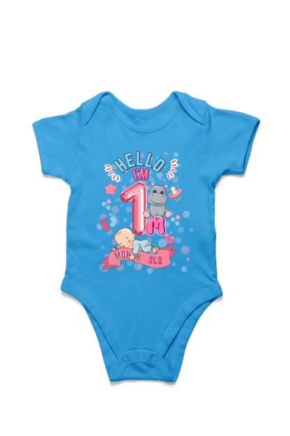 Adorable Baby Milestone Rompers | 1 month old | Soft & Comfy Cotton | Unisex