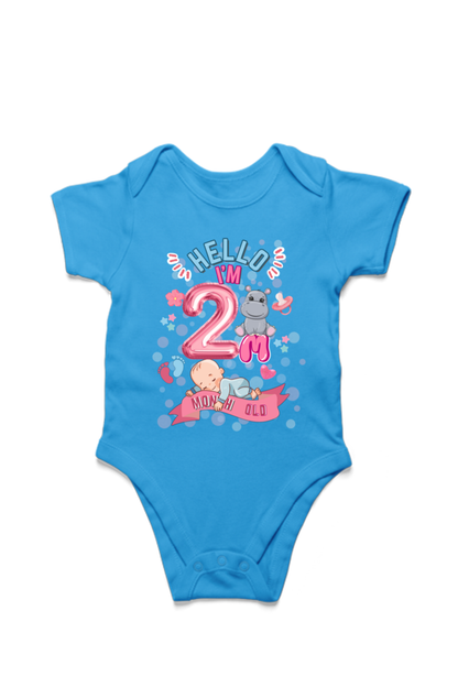 Adorable Baby Milestone Rompers | 2 months old |  Soft & Comfy Cotton