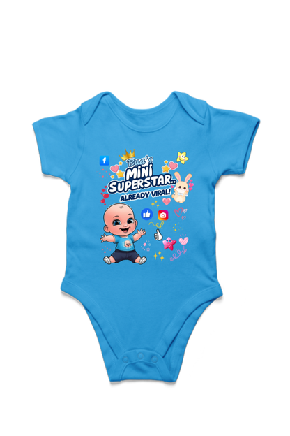 Adorable Bua-Themed Cotton Baby Romper – Custom-Made for Comfort and Style