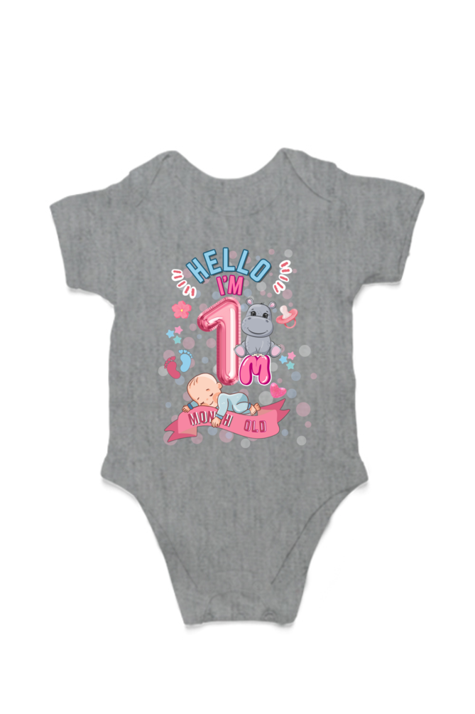 Adorable Baby Milestone Rompers | 1 month old | Soft & Comfy Cotton | Unisex