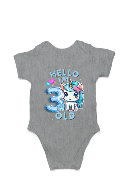 Adorable Baby Milestone Rompers | 3 month old | Soft & Comfy Cotton