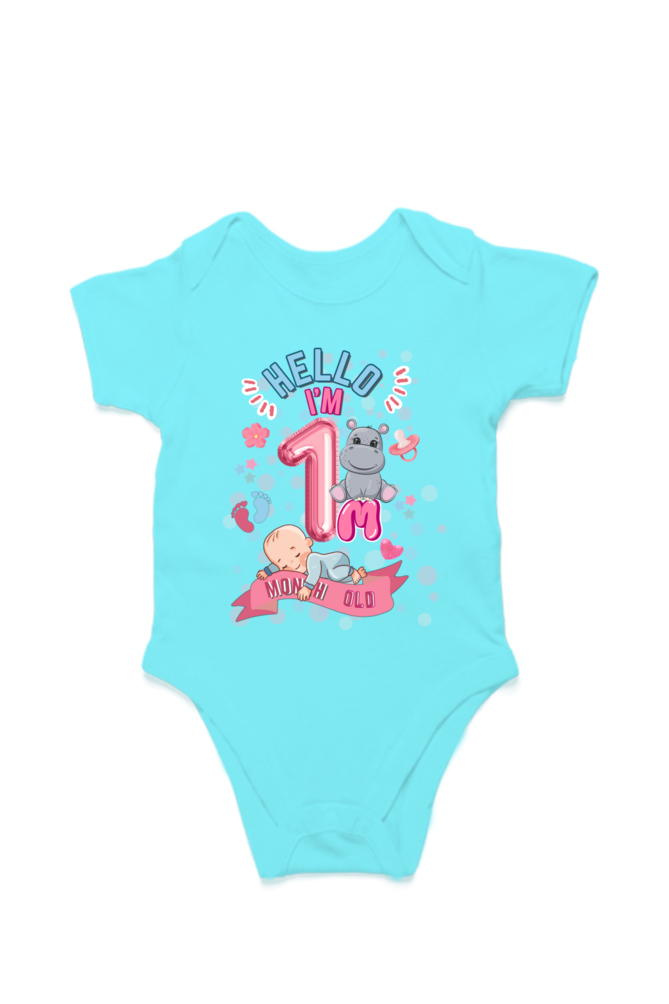Adorable Baby Milestone Rompers | 1 month old | Soft & Comfy Cotton | Unisex