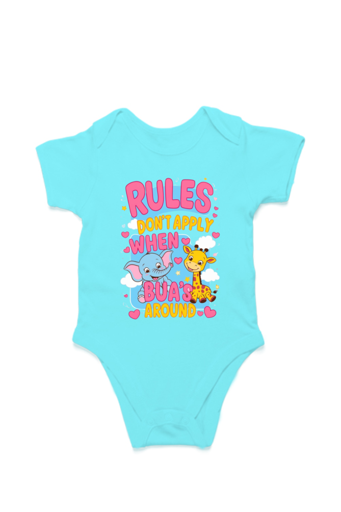 Adorable Bua-Themed Cotton Baby Romper – Custom-Made for Comfort and Style
